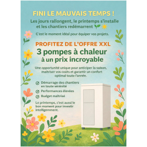 P.A.C Eau Eau 19kW réversible 5264€ht Payez en 1, 2 ou 4 fois